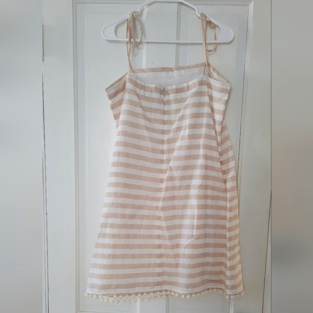 J crew sundress m beige cream